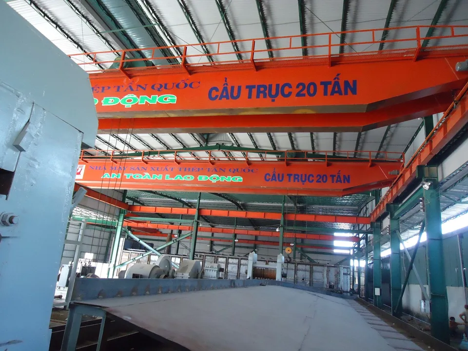 Dầm cầu trục 20 tấn “Nhà máy sản xuất thép Tấn Quốc – An toàn lao động”